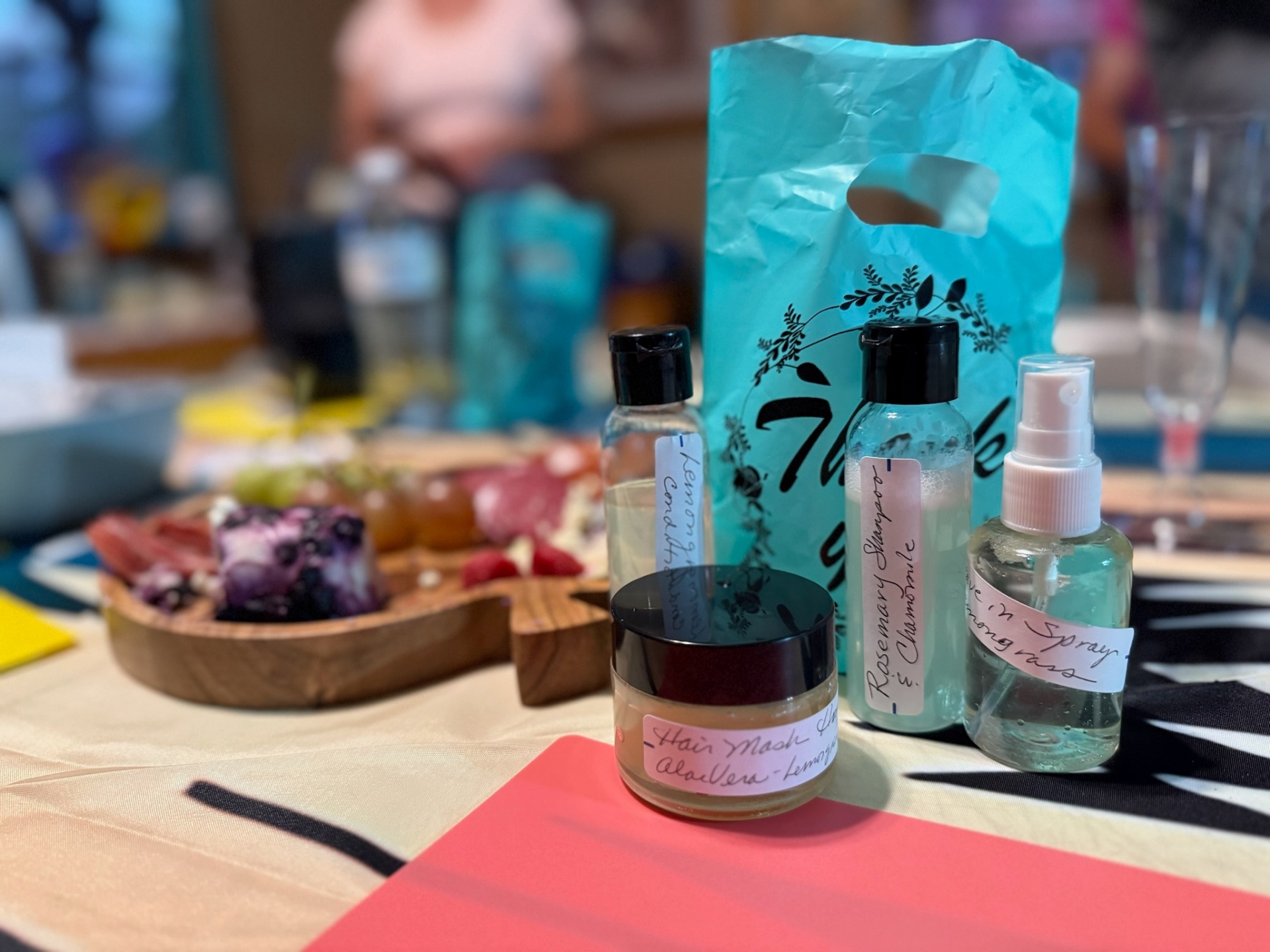 Hand-labeled products made in class